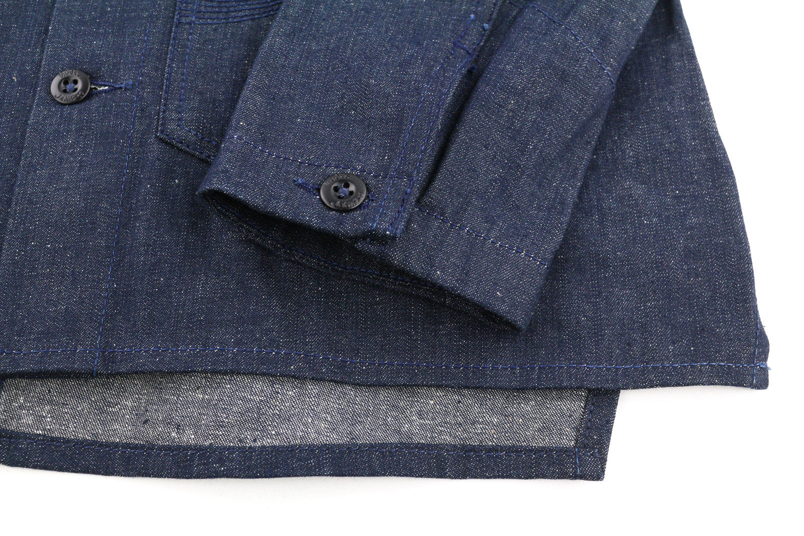 NUDIE Tryggve Men Jacket M Organic Two By One Buttoned  Neck Dark Denim