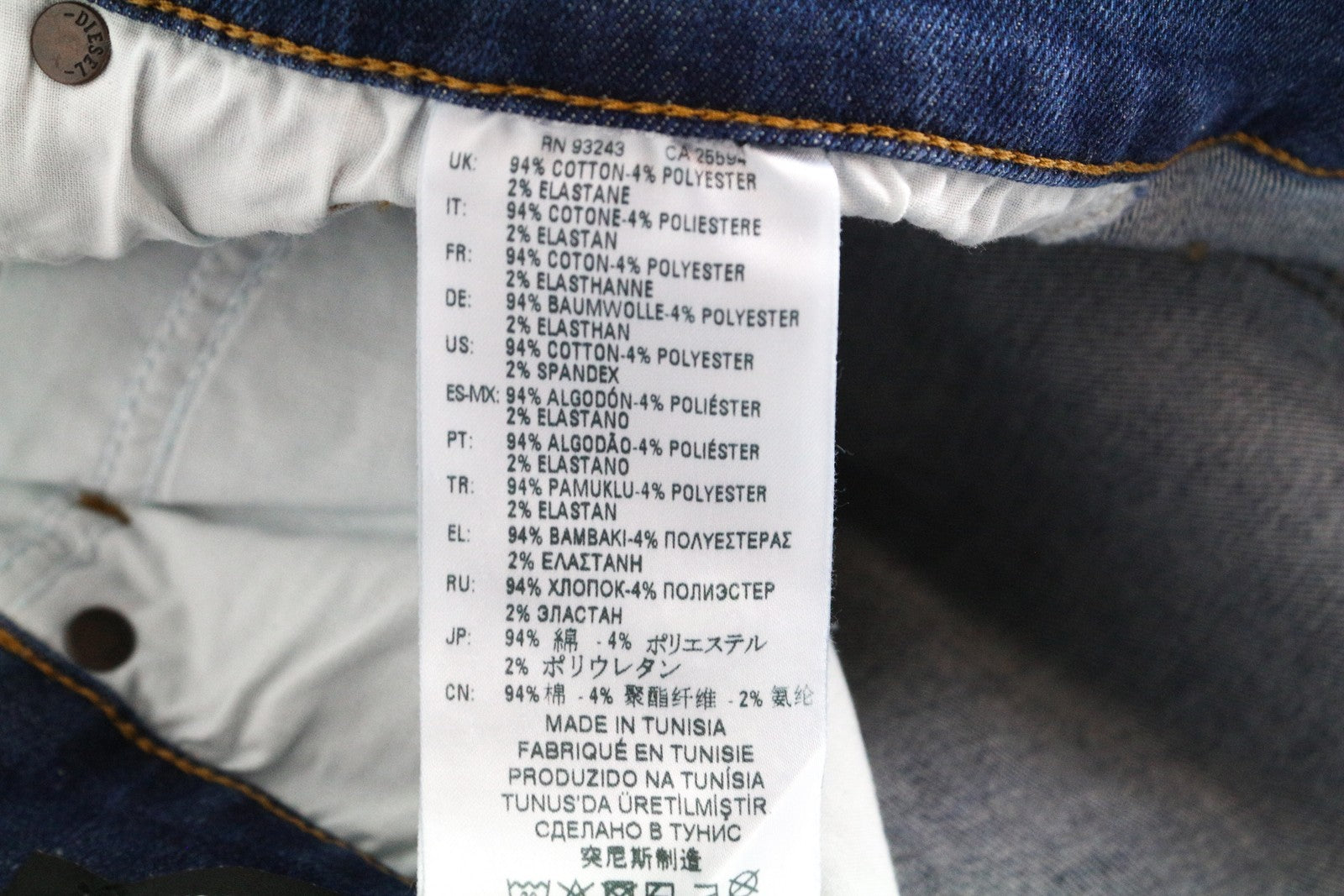 DIESEL D-Istort-SP 085AU Men's Jeans W31/L32 Super Skinny Blue Washed Stretch