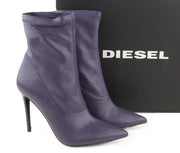 DIESEL D-Yucca AB Women Heels EU39 Purple Coated Kitted Heel Pointed Toe RRP€300