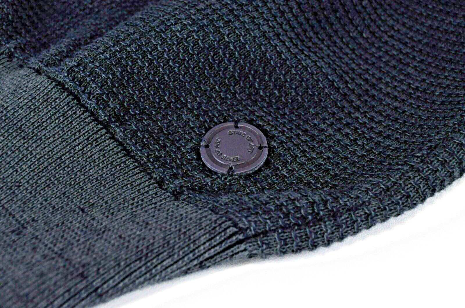 STATE OF ART Mens Jumper L Emerald Green V-Neck Knit Sweater Dress  Midnight