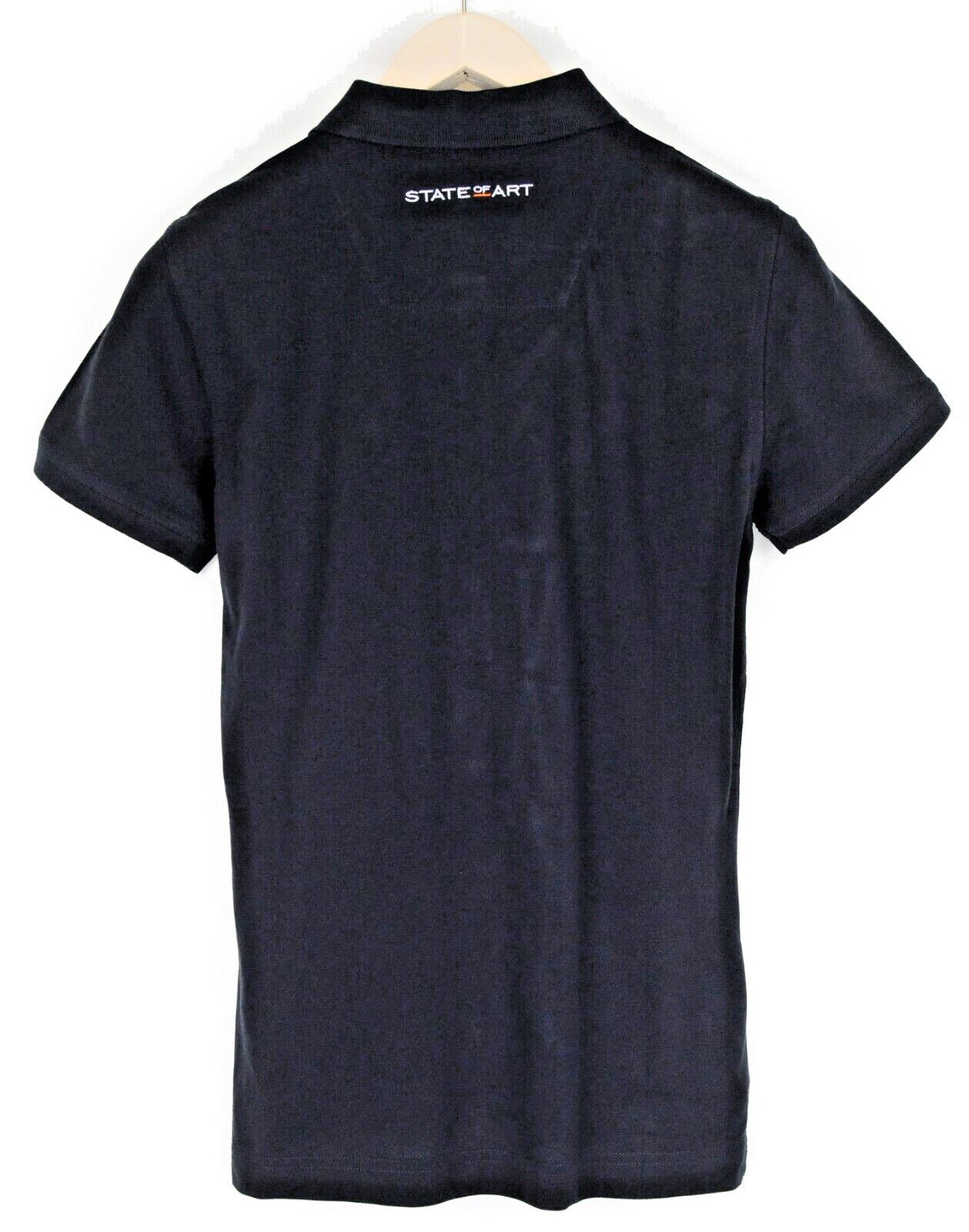 STATE OF ART Mens T-Shirt S Navy Short Sleeve  Cotton  Polo Casual