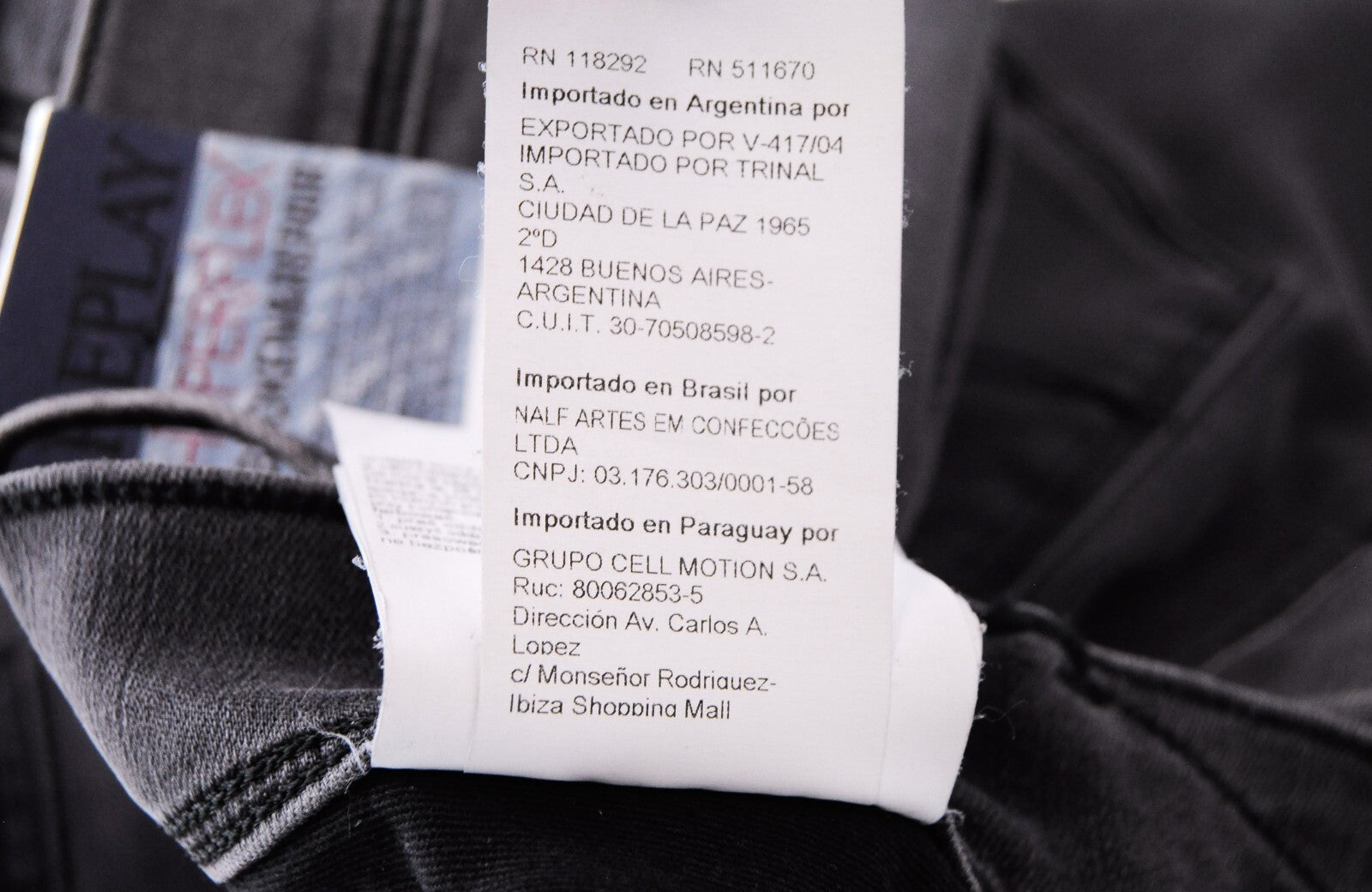 REPLAY Mens Jeans W28/L32 Anbass Grey Hyperflex Slim  Distressed Zipped Denim