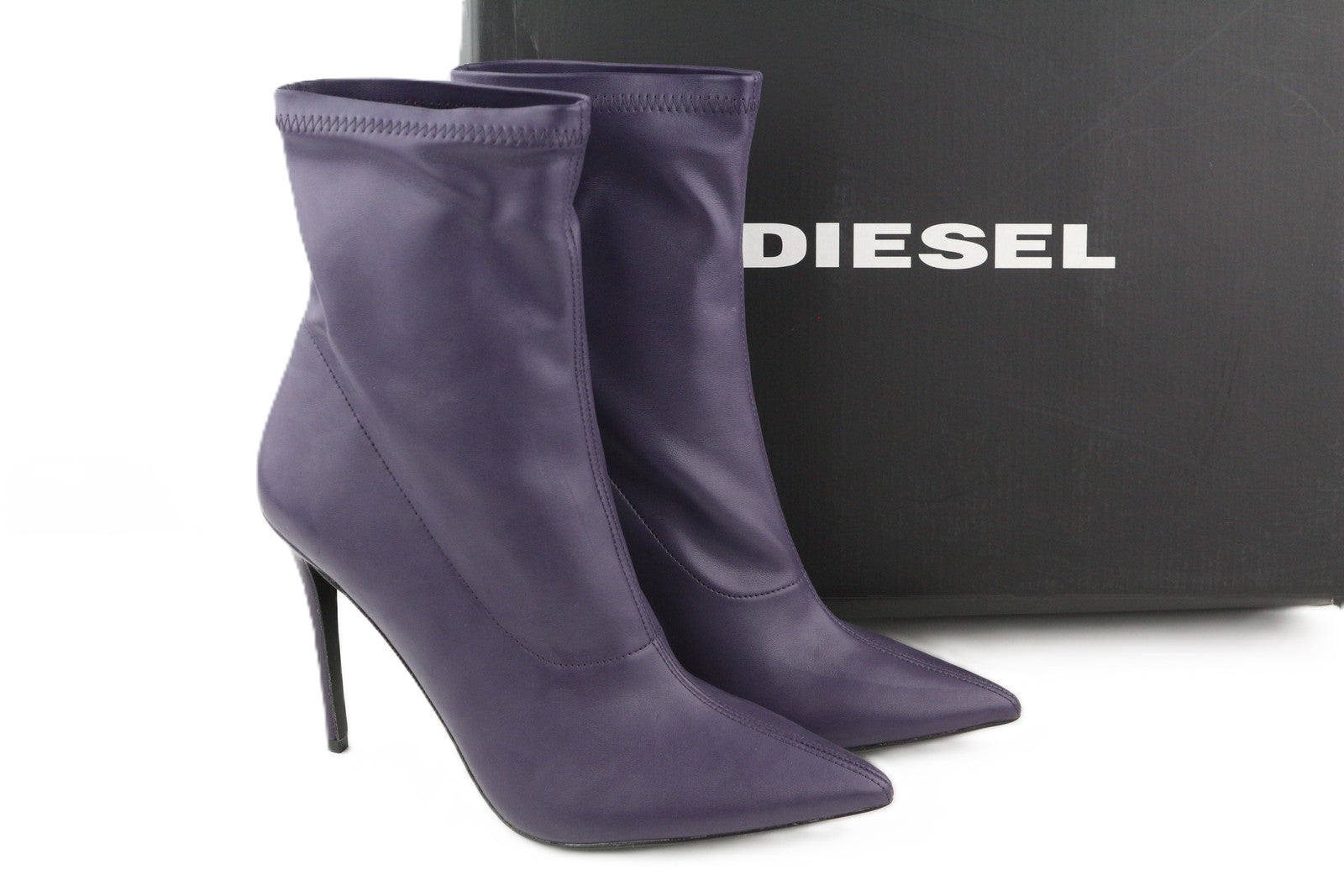 DIESEL D-Yucca AB Women Heels EU40 Purple Coated Kitted Heeled RRP€300