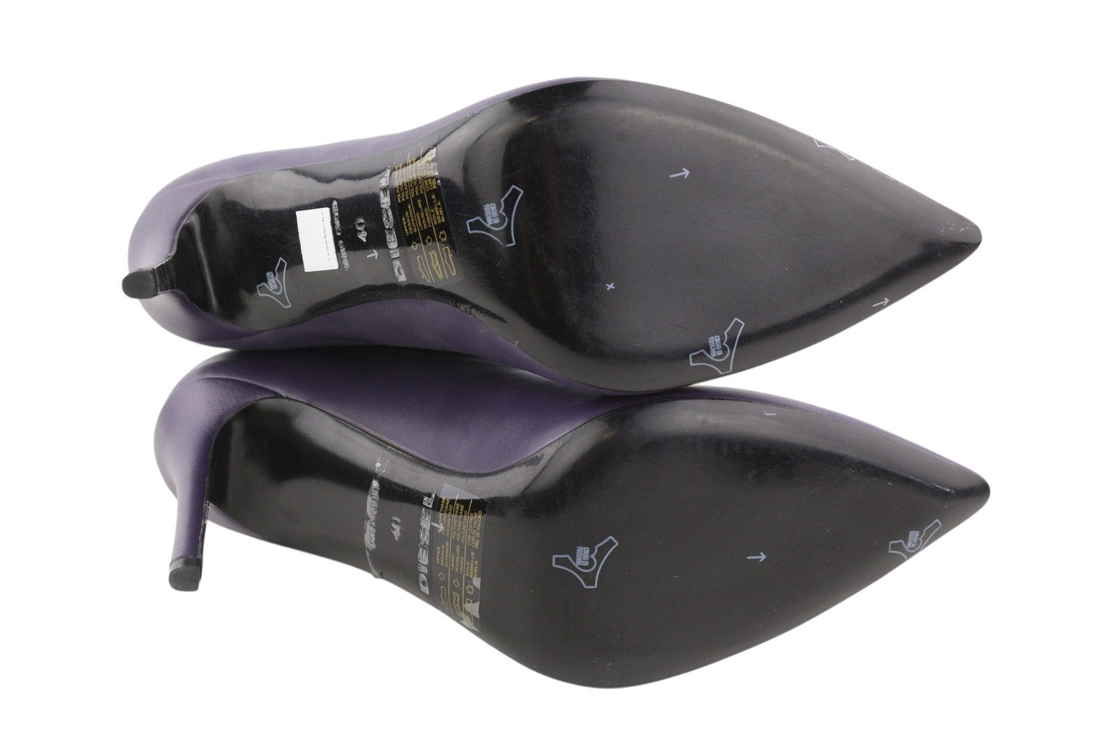 DIESEL D-Yucca AB Women Heels EU40 Purple Coated Kitted Heeled RRP€300