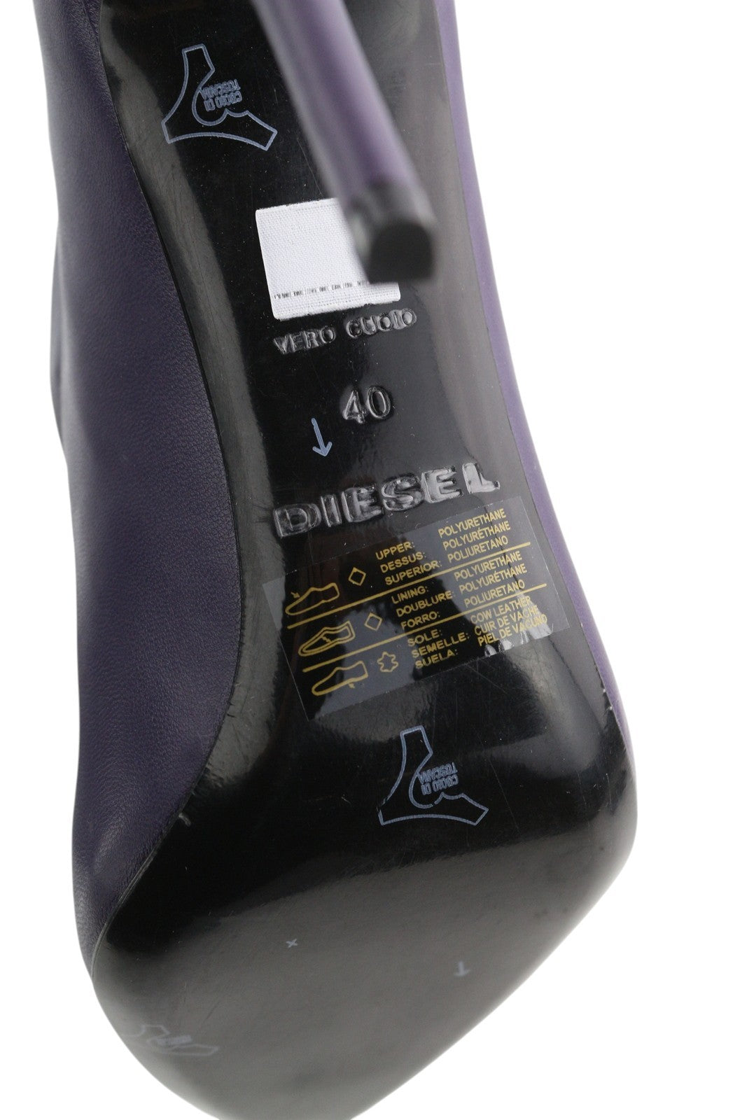 DIESEL D-Yucca AB Women Heels EU40 Purple Coated Kitted Heeled RRP€300