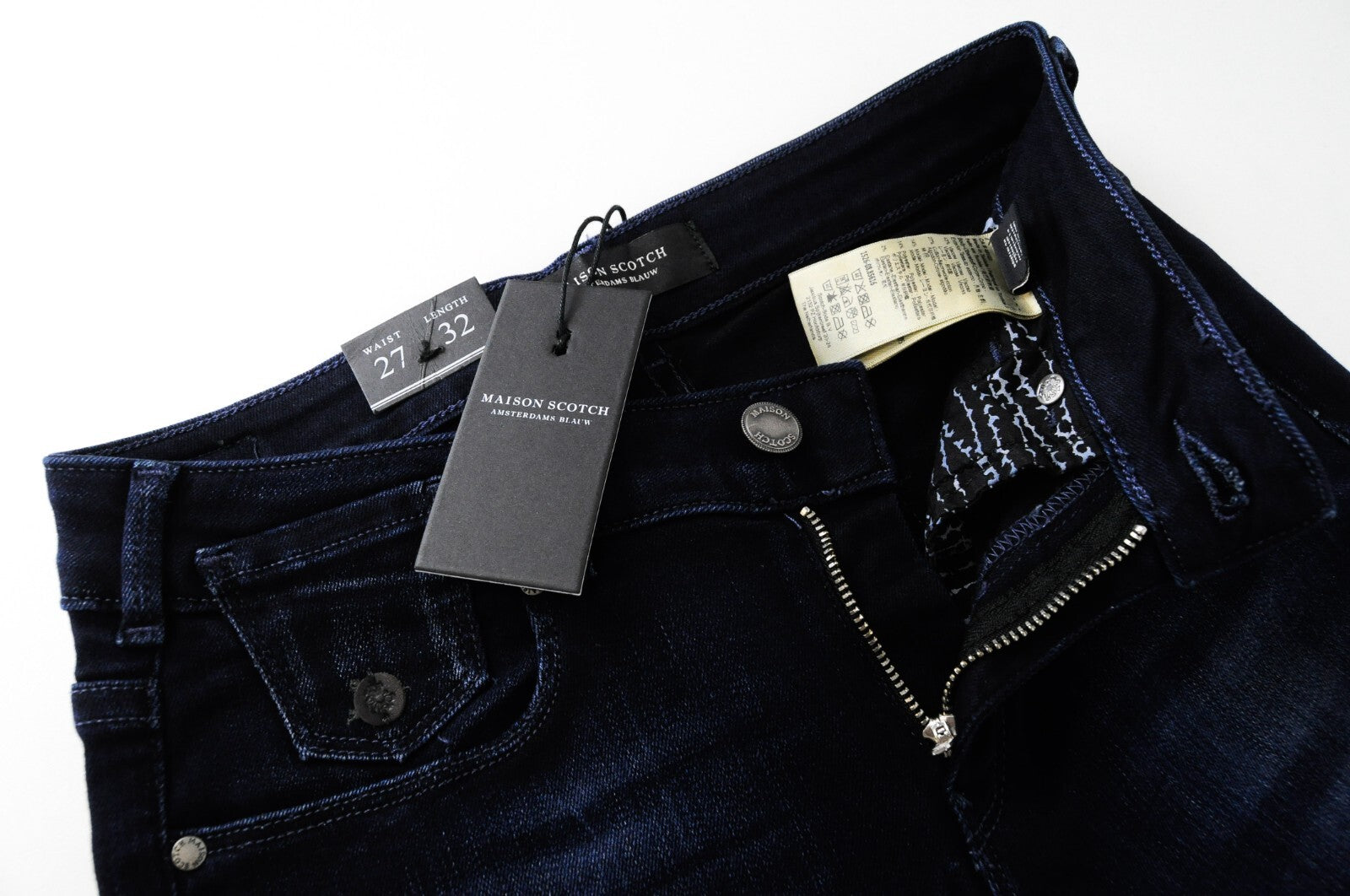 MAISON SCOTCH Womens Jeans W27/L32 Skinny Dress Stretchy Dark Blue Parisienne