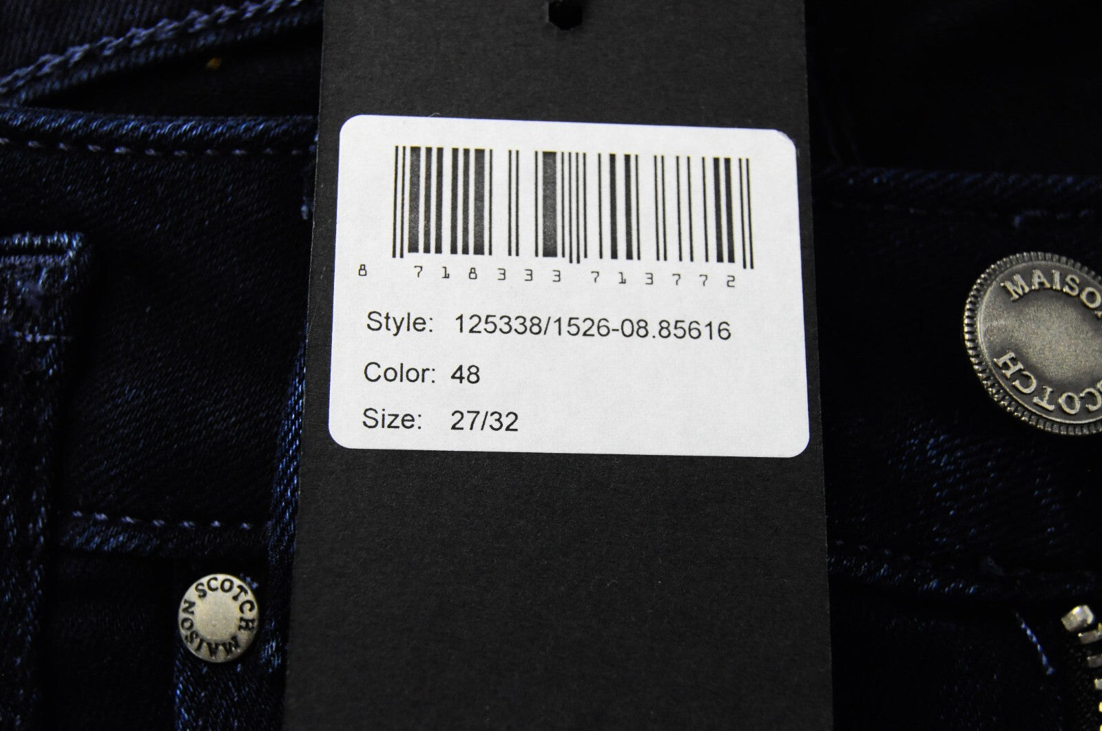 MAISON SCOTCH Womens Jeans W27/L32 Skinny Dress Stretchy Dark Blue Parisienne