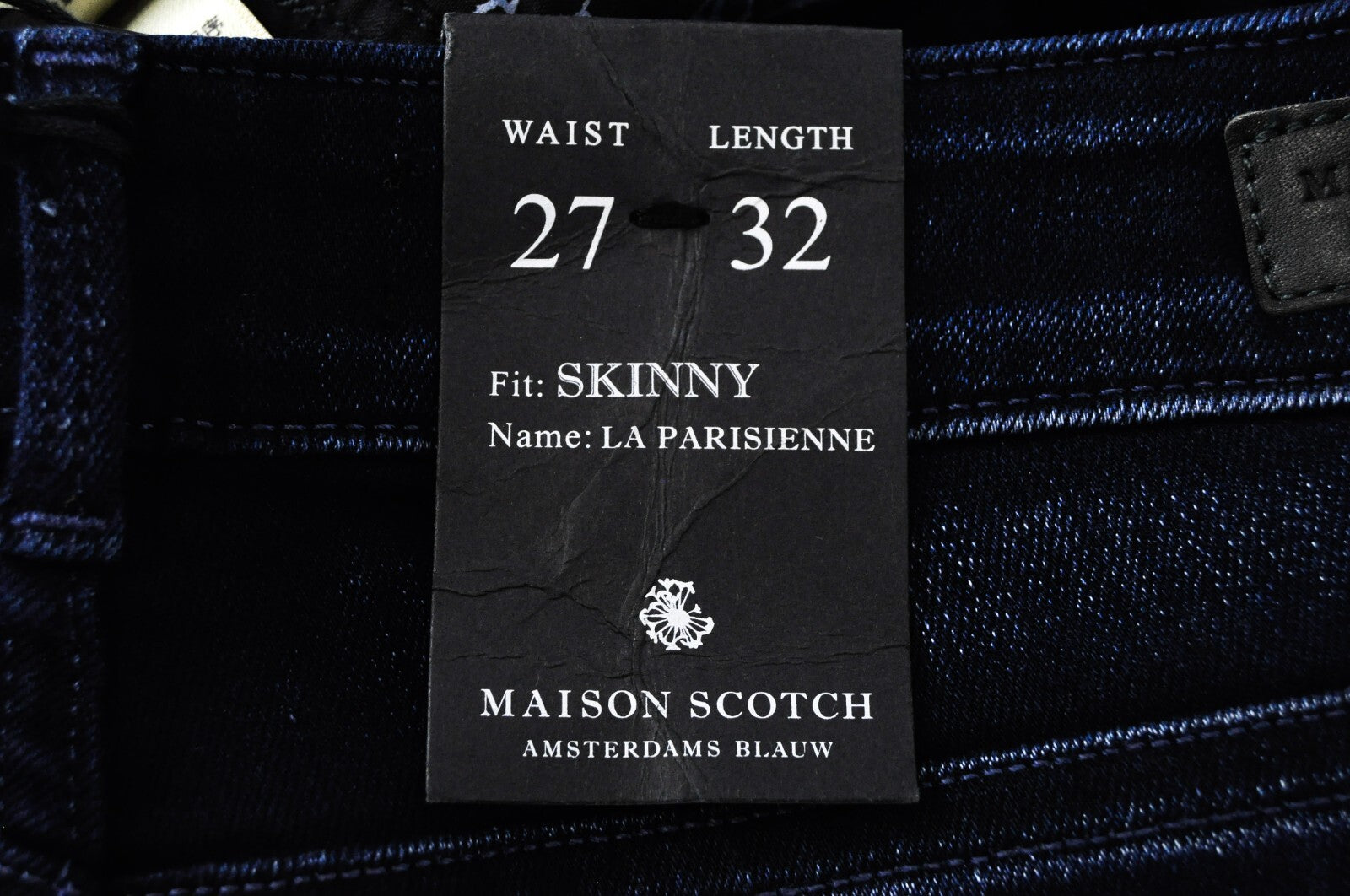 MAISON SCOTCH Womens Jeans W27/L32 Skinny Dress Stretchy Dark Blue Parisienne