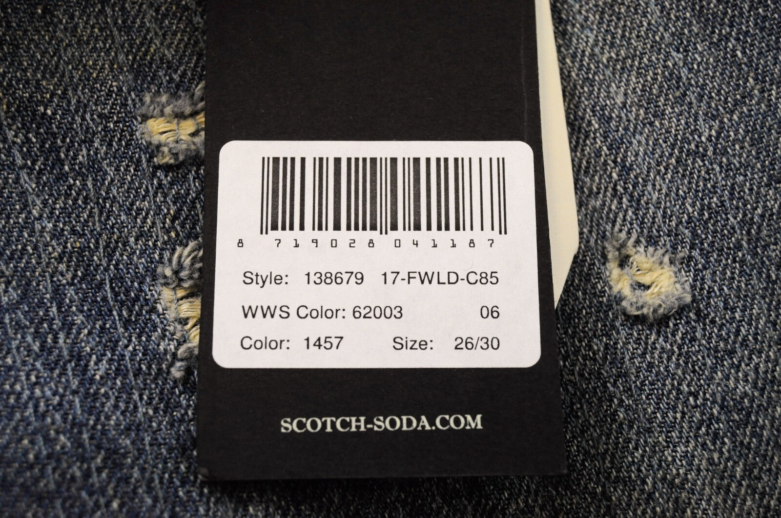 MAISON SCOTCH Womens Jeans W26/L30 Distressed Blue Linen Boyfriend L'Adorable