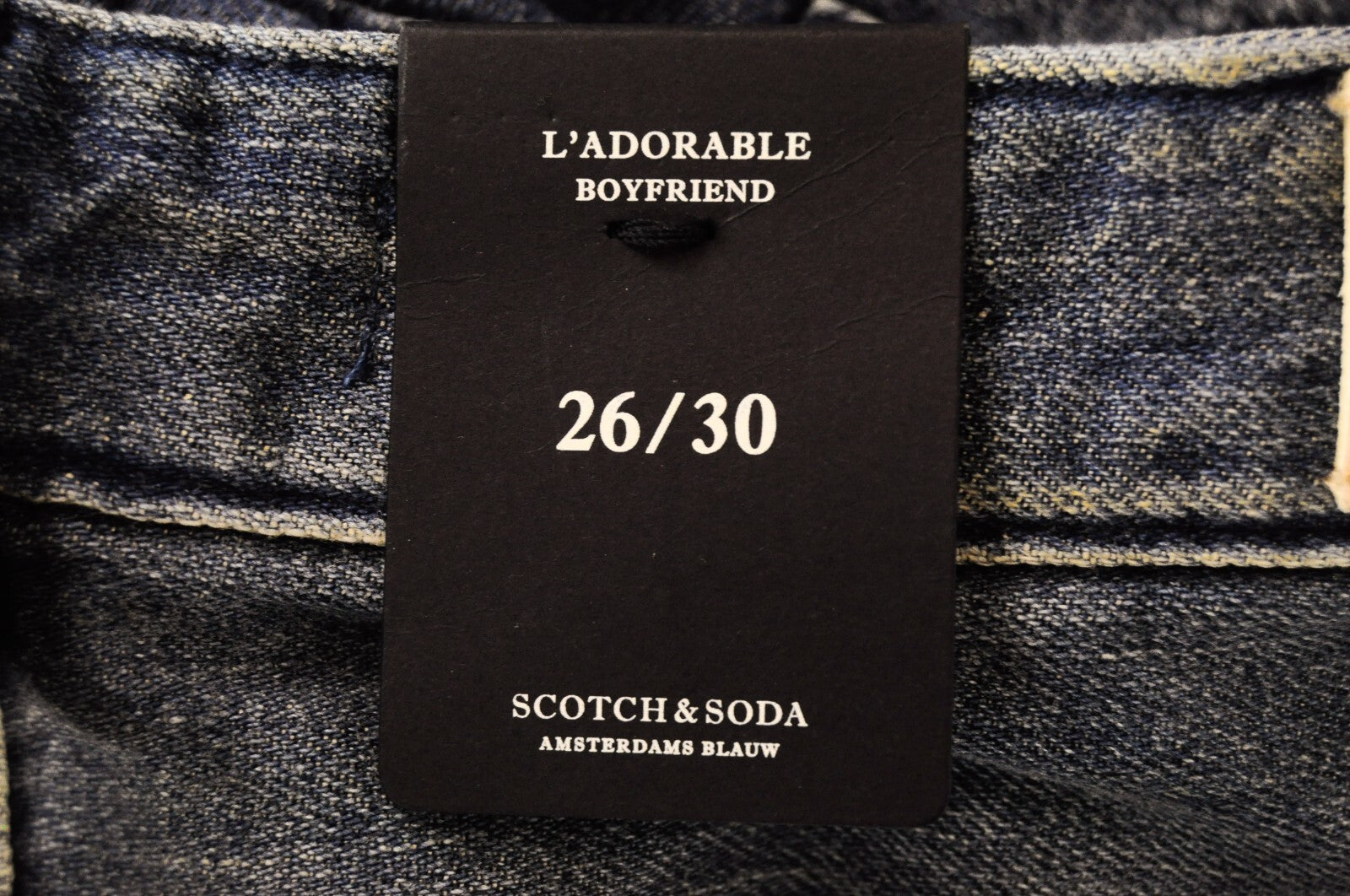MAISON SCOTCH Womens Jeans W26/L30 Distressed Blue Linen Boyfriend L'Adorable