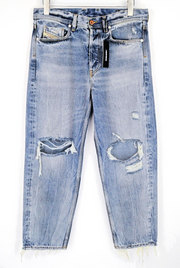 DIESEL Mens Jeans W29/L30 Distressed Blue Regular Straight  Dagh-XP 084ZS