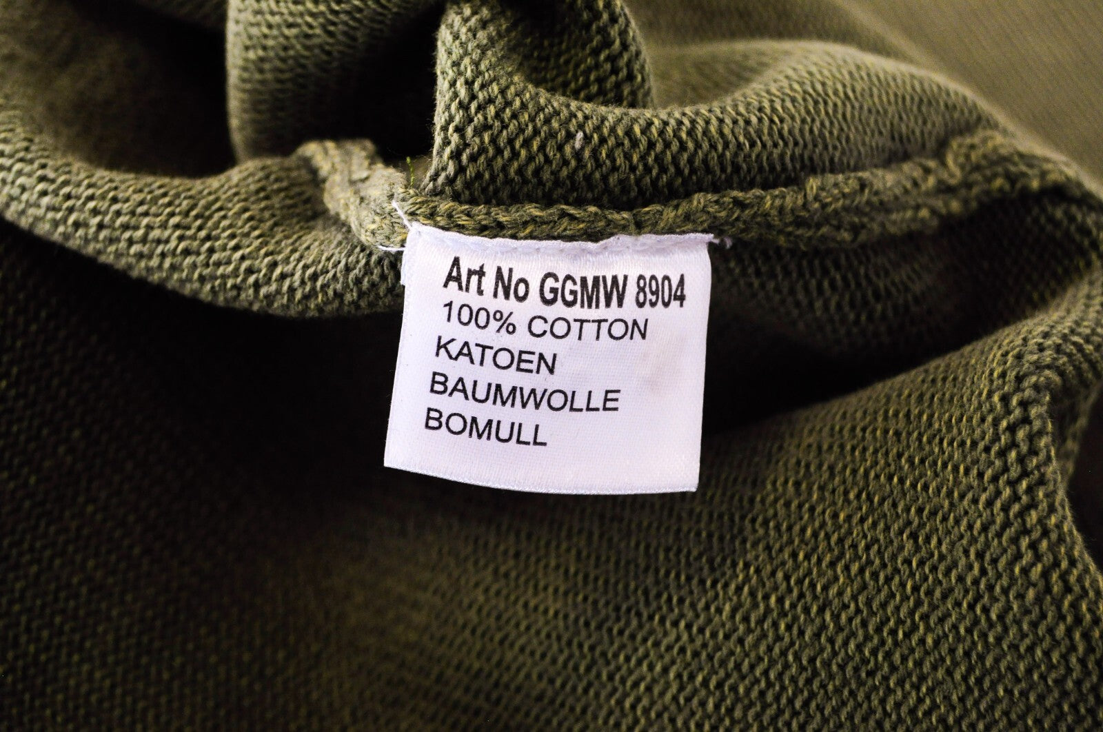 GOOD GENES Mens Jumper XL Olive Green Rib-Knit Crew Neck  Sweater Casual