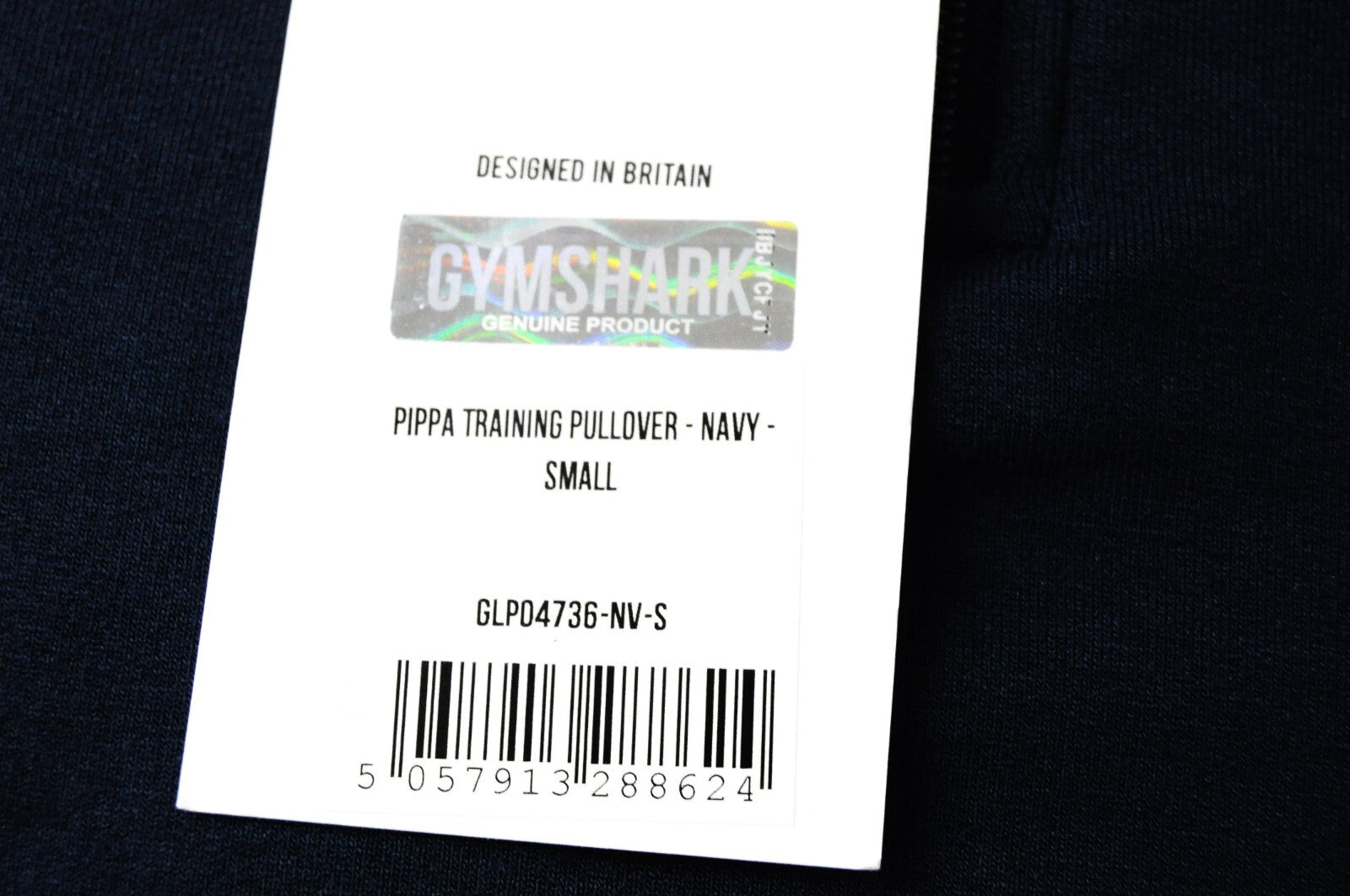 GYMSHARK Pippa Womens Sweatshirt S Pullover Navy 1/4 Zip Stretchy Training