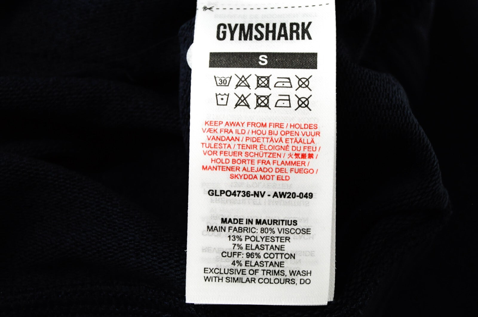 GYMSHARK Pippa Womens Sweatshirt S Pullover Navy 1/4 Zip Stretchy Training