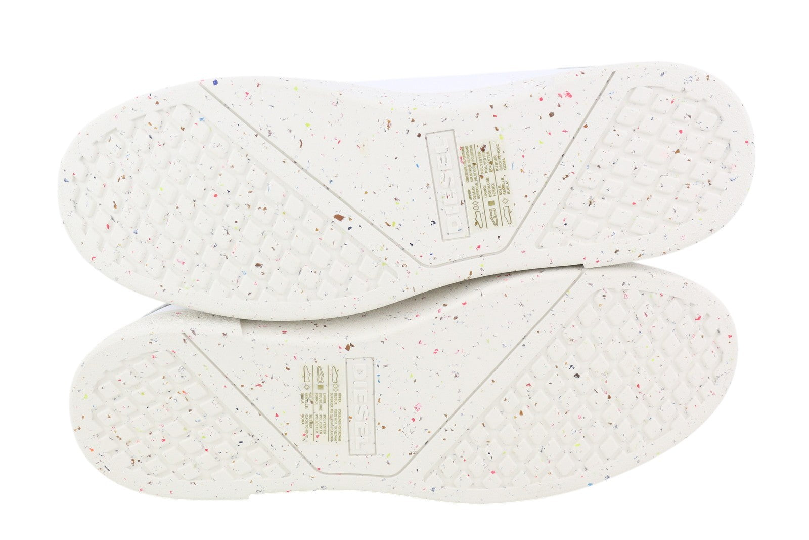 DIESEL S-Clever Low Lace Men's Sneakers EU44.5 White Leather Almond Toe RRP€140