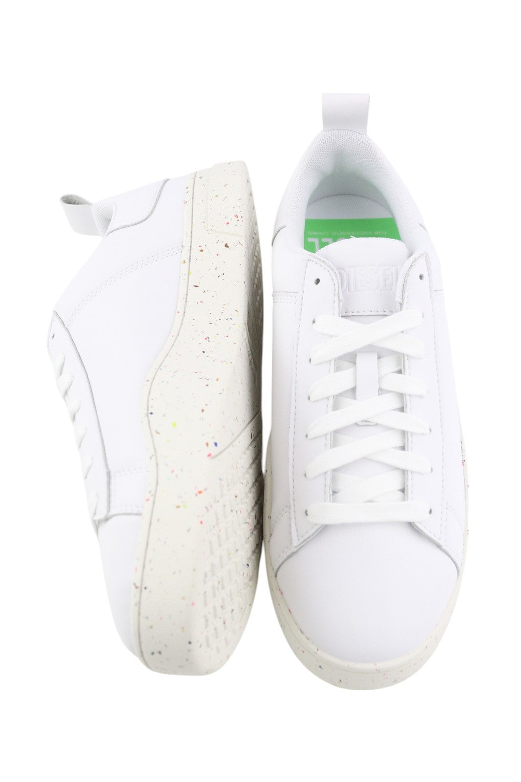 DIESEL S-Clever Low Lace Men Sneakers EU45 White Leather RRP140 Trainers