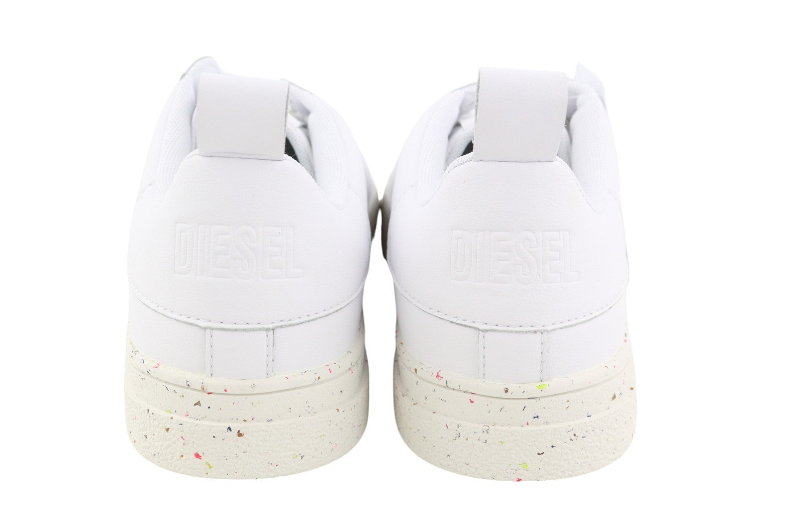 DIESEL S-Clever Low Lace Men Sneakers EU44.5 White Leather Almond Toe RRP€140