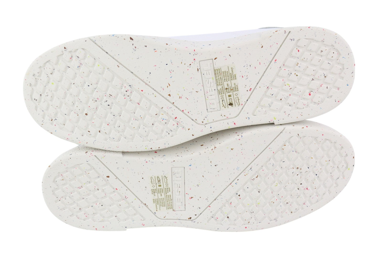 DIESEL S-Clever Low Lace Men Sneakers EU44.5 White Leather Almond Toe RRP€140