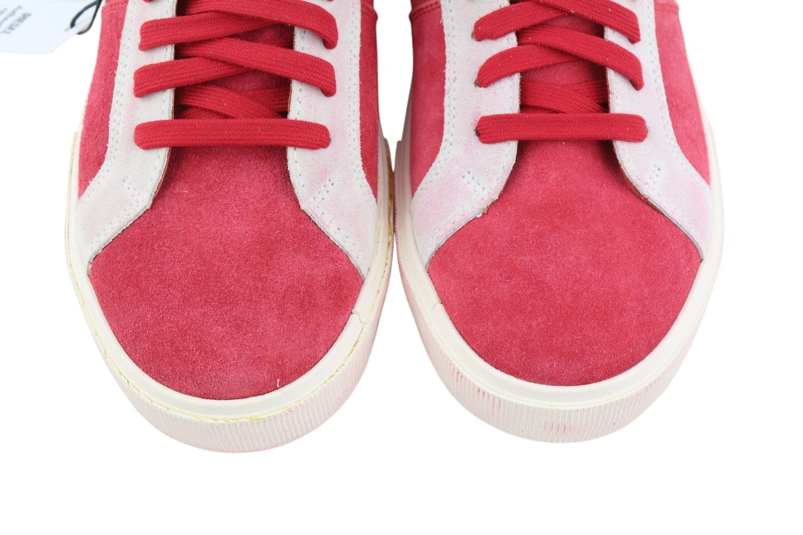 DIESEL S-Mydori LC Men Sneakers EU43 Red Suede Leather Almond Toe Low RRP€200