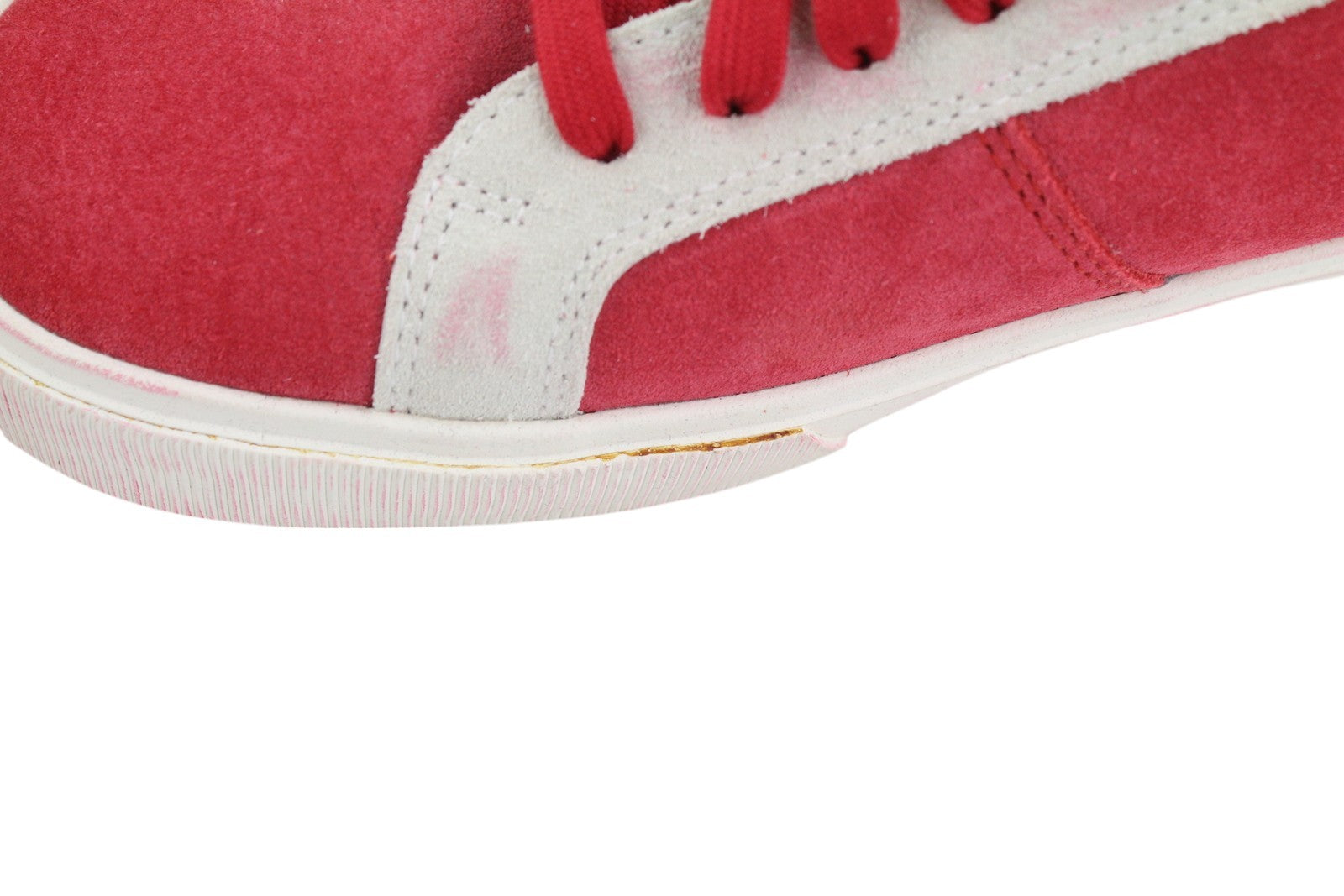 DIESEL S-Mydori LC Men Sneakers EU41 Red Suede Leather Almond Toe Low RRP€200