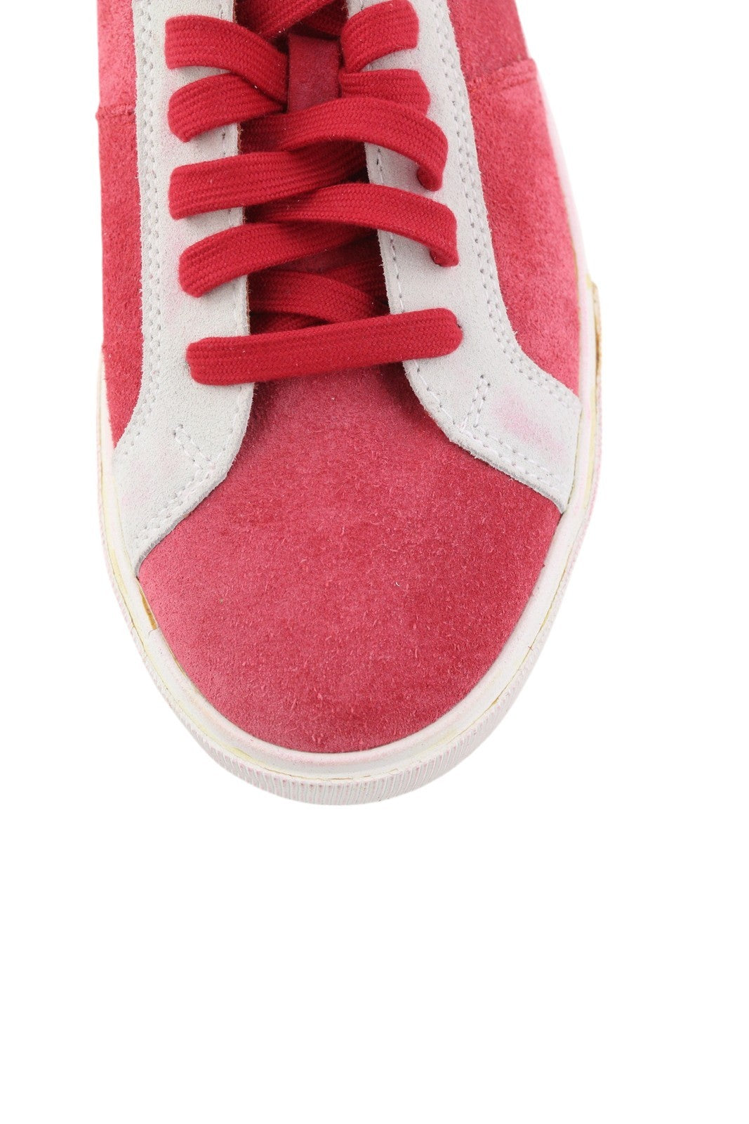 DIESEL S-Mydori LC Men Sneakers EU41 Red Suede Leather Almond Toe Low RRP€200