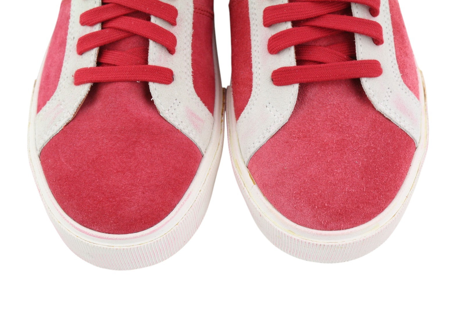 DIESEL S-Mydori LC Men Sneakers EU41 Red Suede Leather Almond Toe Low RRP€200