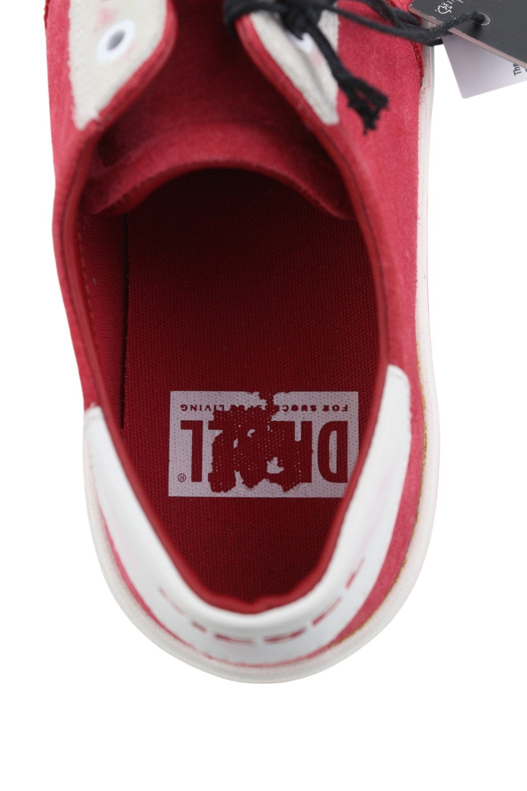 DIESEL S-Mydori LC Men Sneakers EU41 Red Suede Leather Almond Toe Low RRP€200