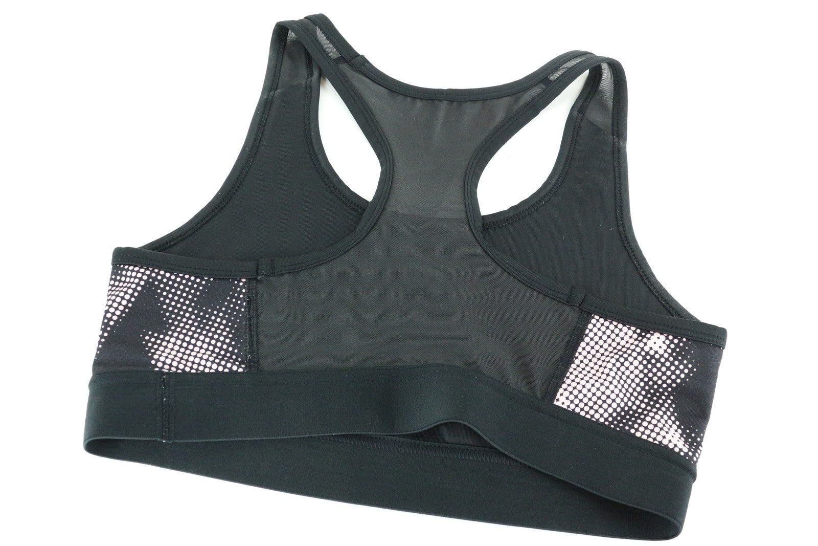 UNBRANDED Women's Sport Bra ~M Grey Stretch Printed Activewear Gym Sleeveless