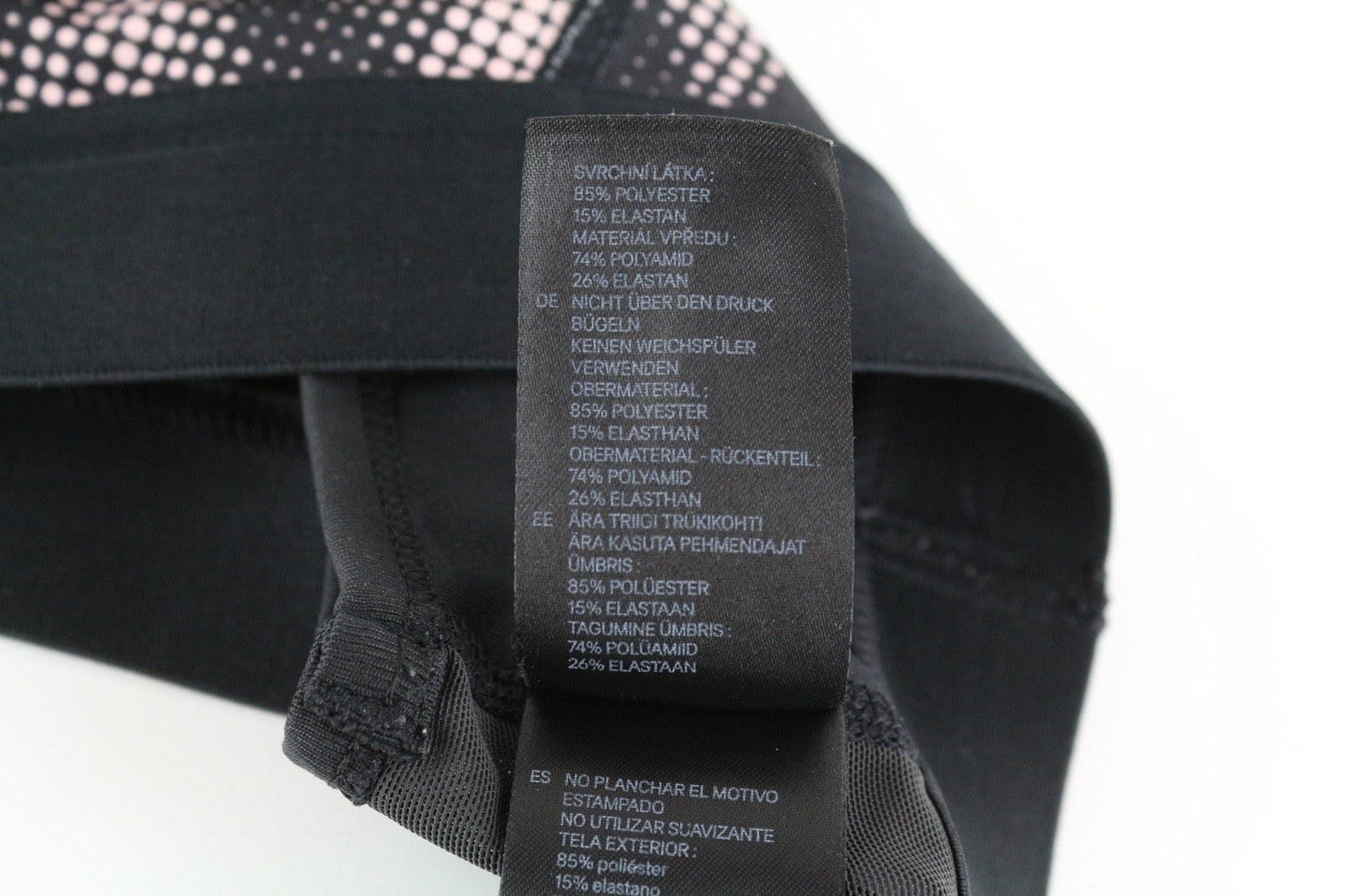 UNBRANDED Women's Sport Bra ~M Grey Stretch Printed Activewear Gym Sleeveless