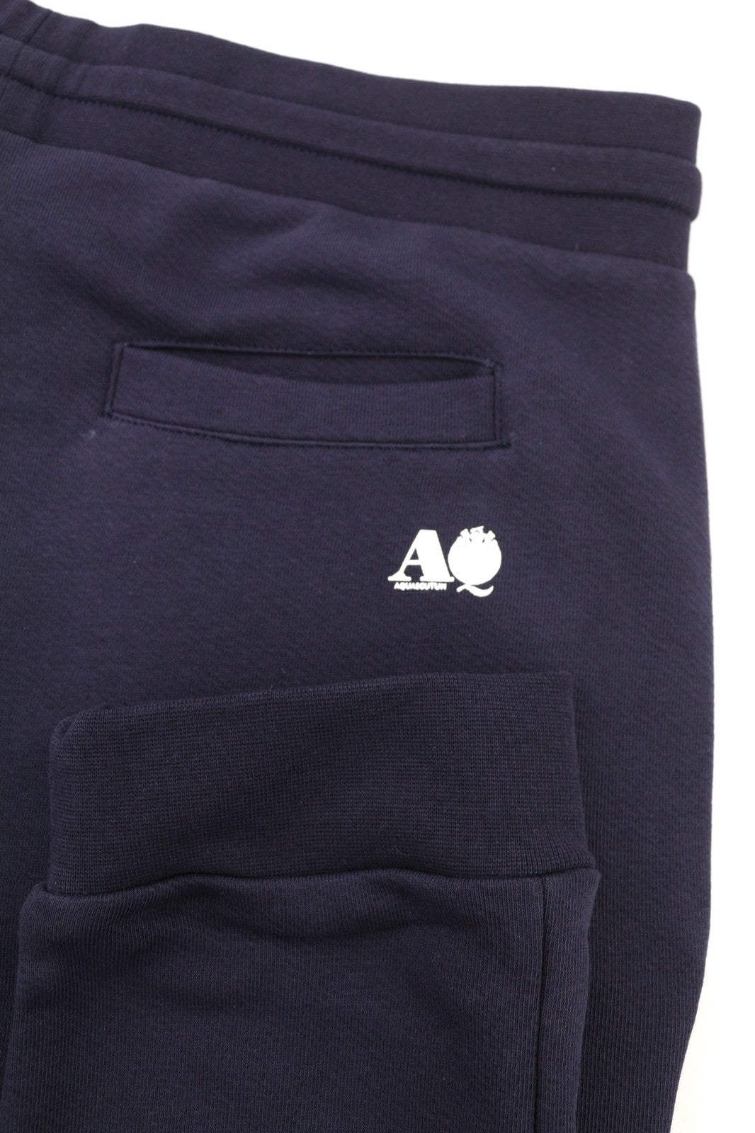 AQUASCUTUM PAAI02 Mens Trousers L Blue Drawstring Waist All Seasons Sweatpants