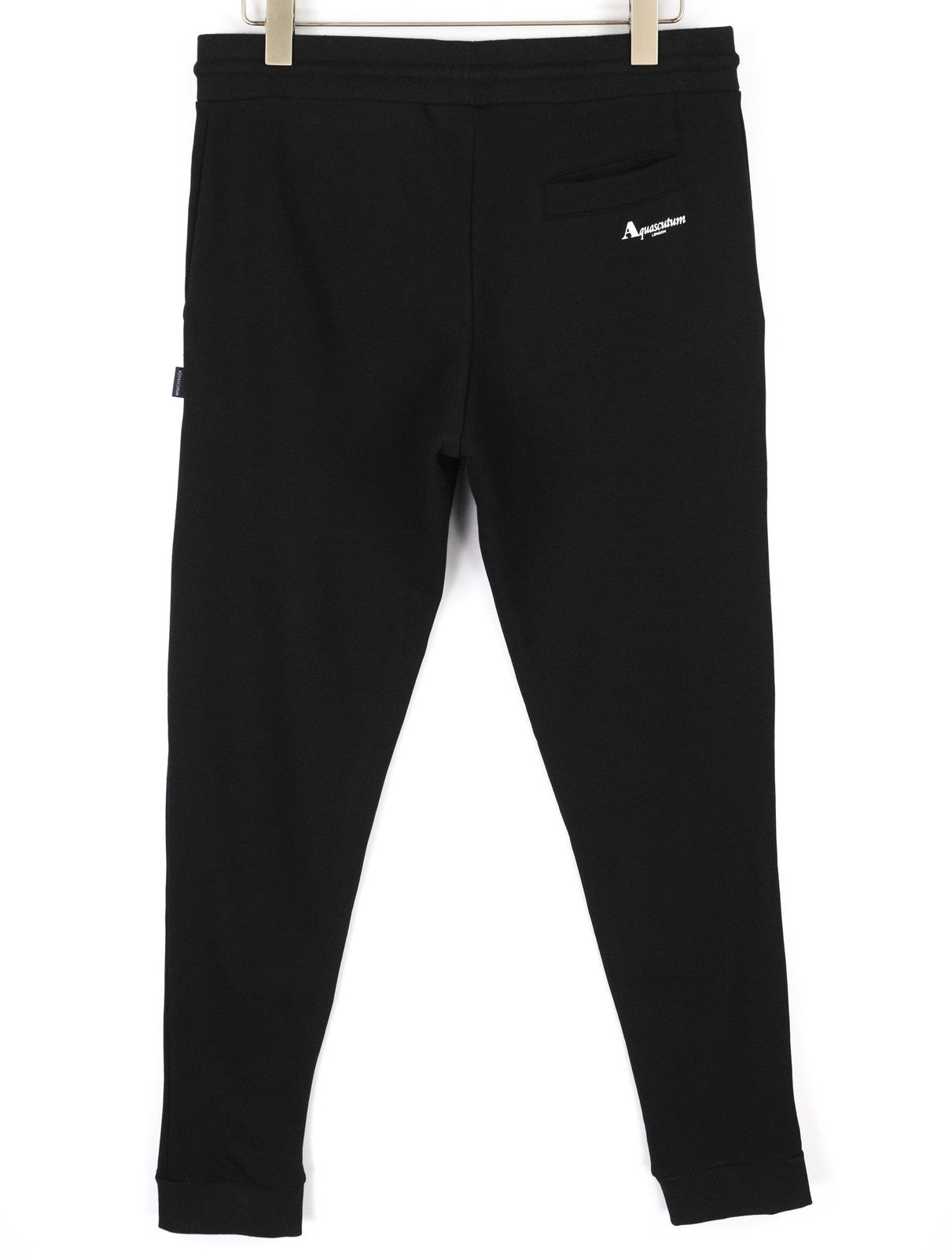 AQUASCUTUM PAAI03 Mens Trousers XL Black Drawstring Waist Sweatpants