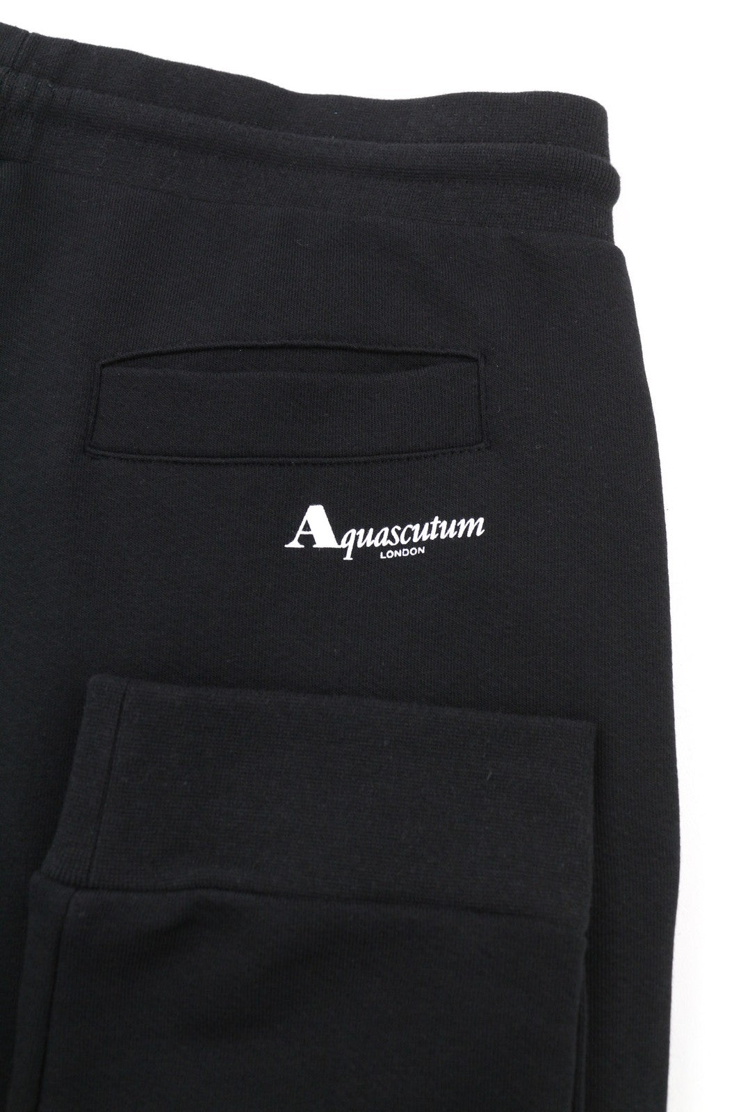 AQUASCUTUM PAAI03 Mens Trousers XL Black Drawstring Waist Sweatpants