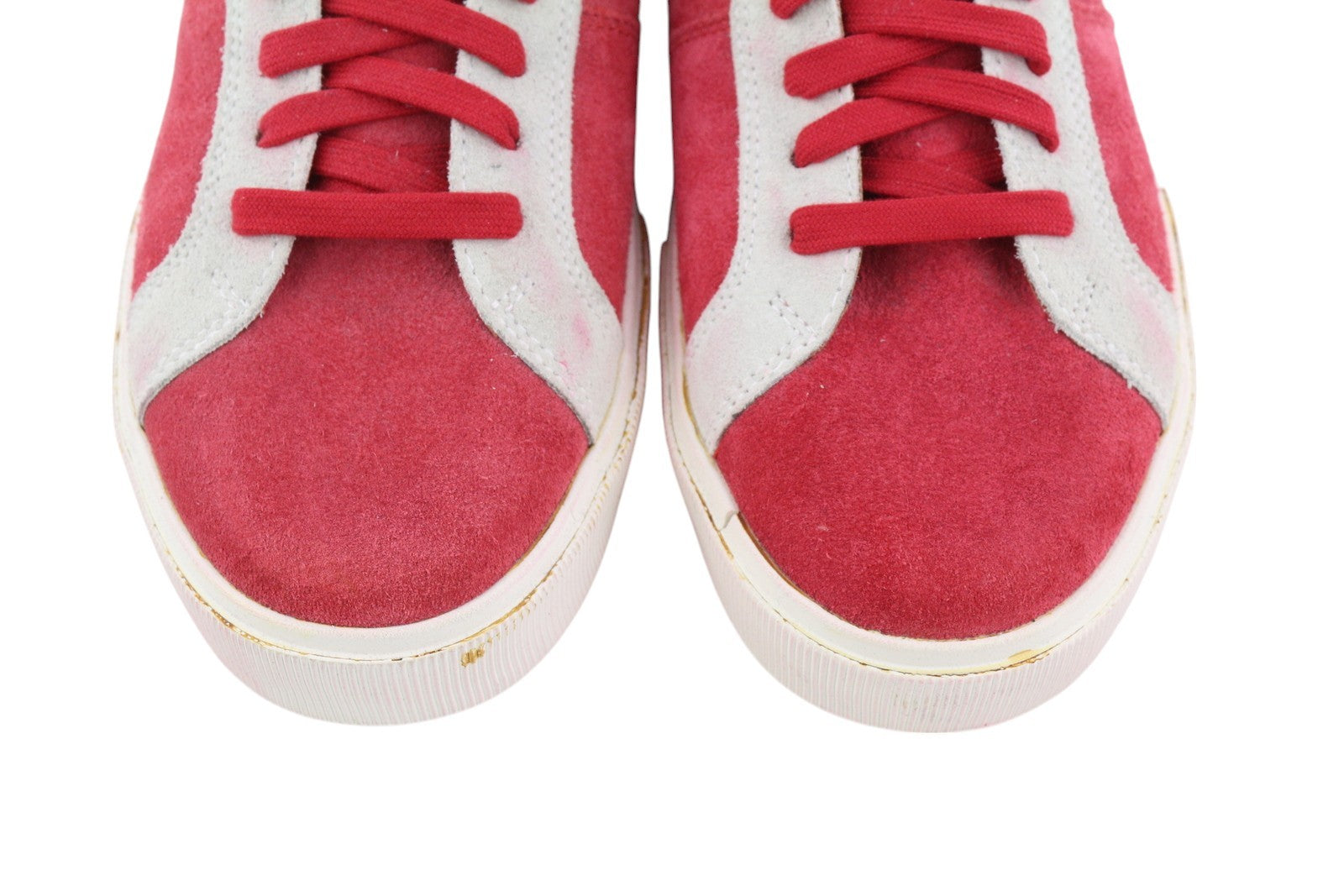 DIESEL S-Mydori LC Men Sneakers EU42 Red Suede Leather Almond Toe Low RRP€200