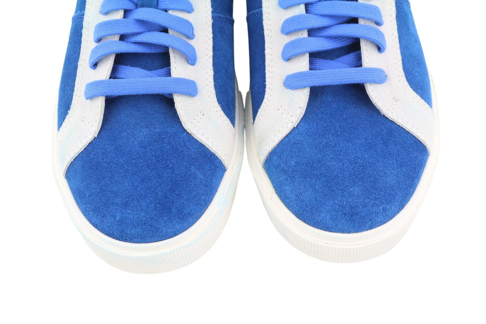DIESEL S-Mydori LC Men Sneakers EU44.5 Blue Suede Leather Almond Toe RRP€200