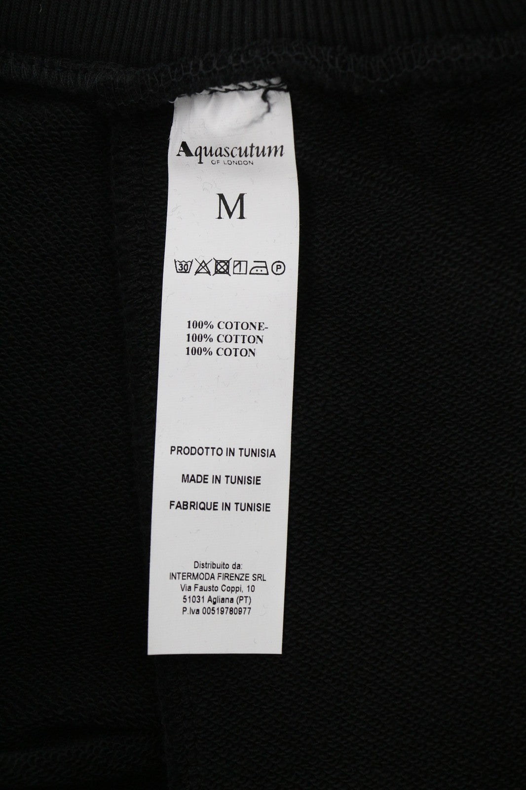 AQUASCUTUM FPIA38 Mens Trousers M Black Drawstring Waist All Seasons Sweatpants