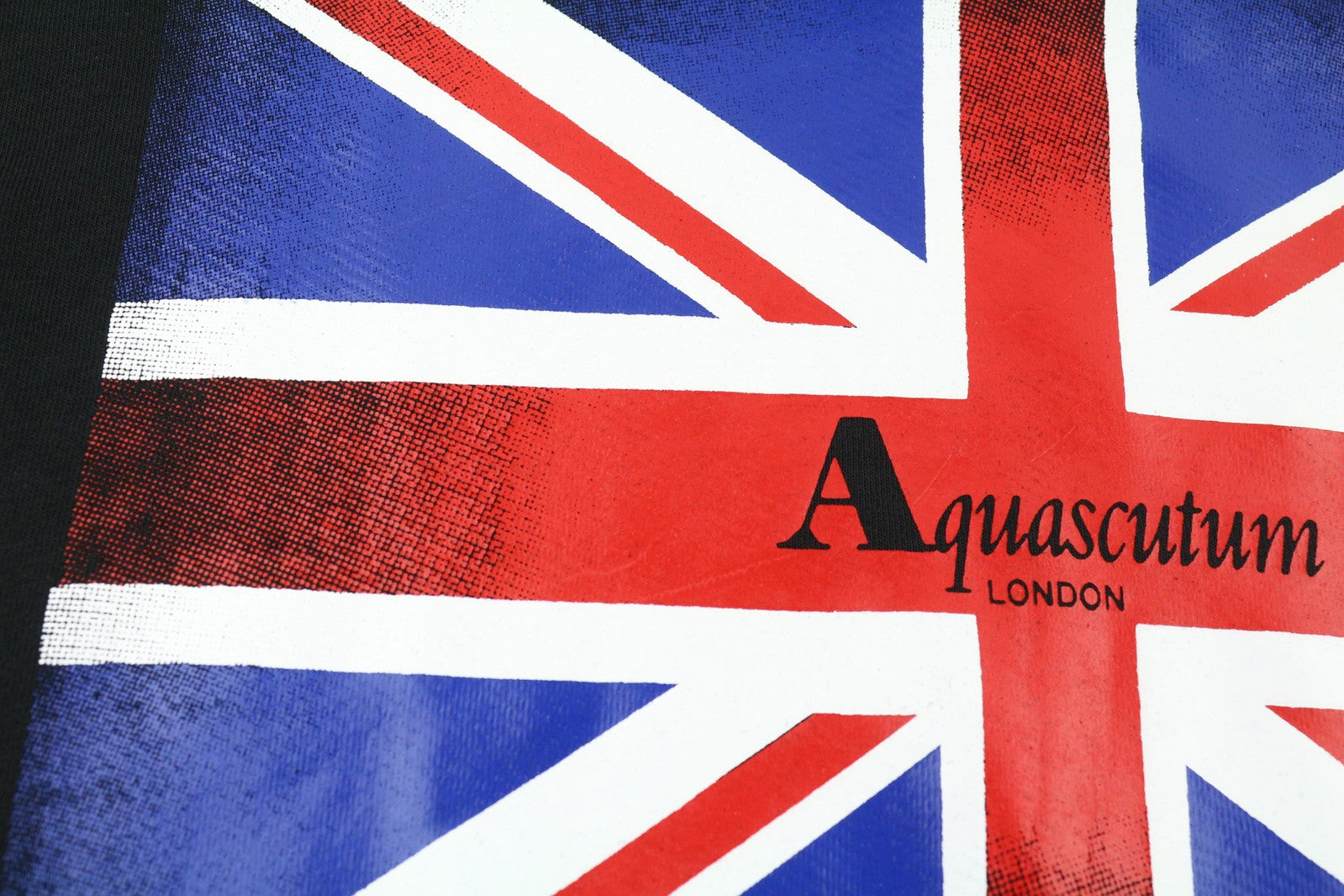 AQUASCUTUM FAI003 Men Hoodie M Black Kangaroo Pocket Hooded Pullover Straps Logo