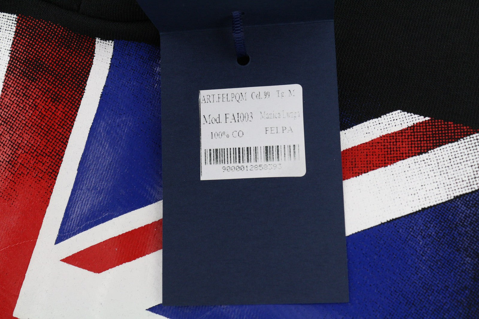 AQUASCUTUM FAI003 Men Hoodie M Black Kangaroo Pocket Hooded Pullover Straps Logo