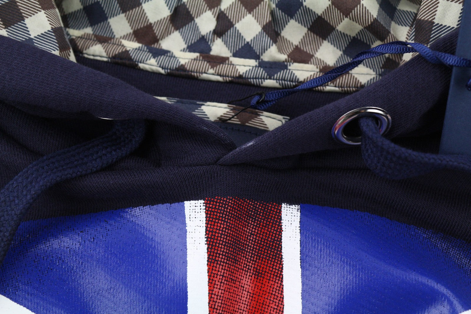 AQUASCUTUM FAI003 Men Hoodie XL Black Kangaroo Pocket Hooded Pullover Straps