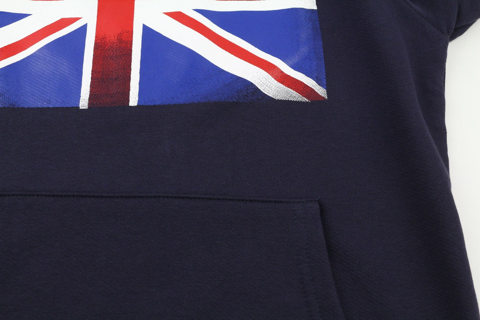 AQUASCUTUM FAI003 Men Hoodie M Blue Kangaroo Pocket Hooded Pullover Straps Logo