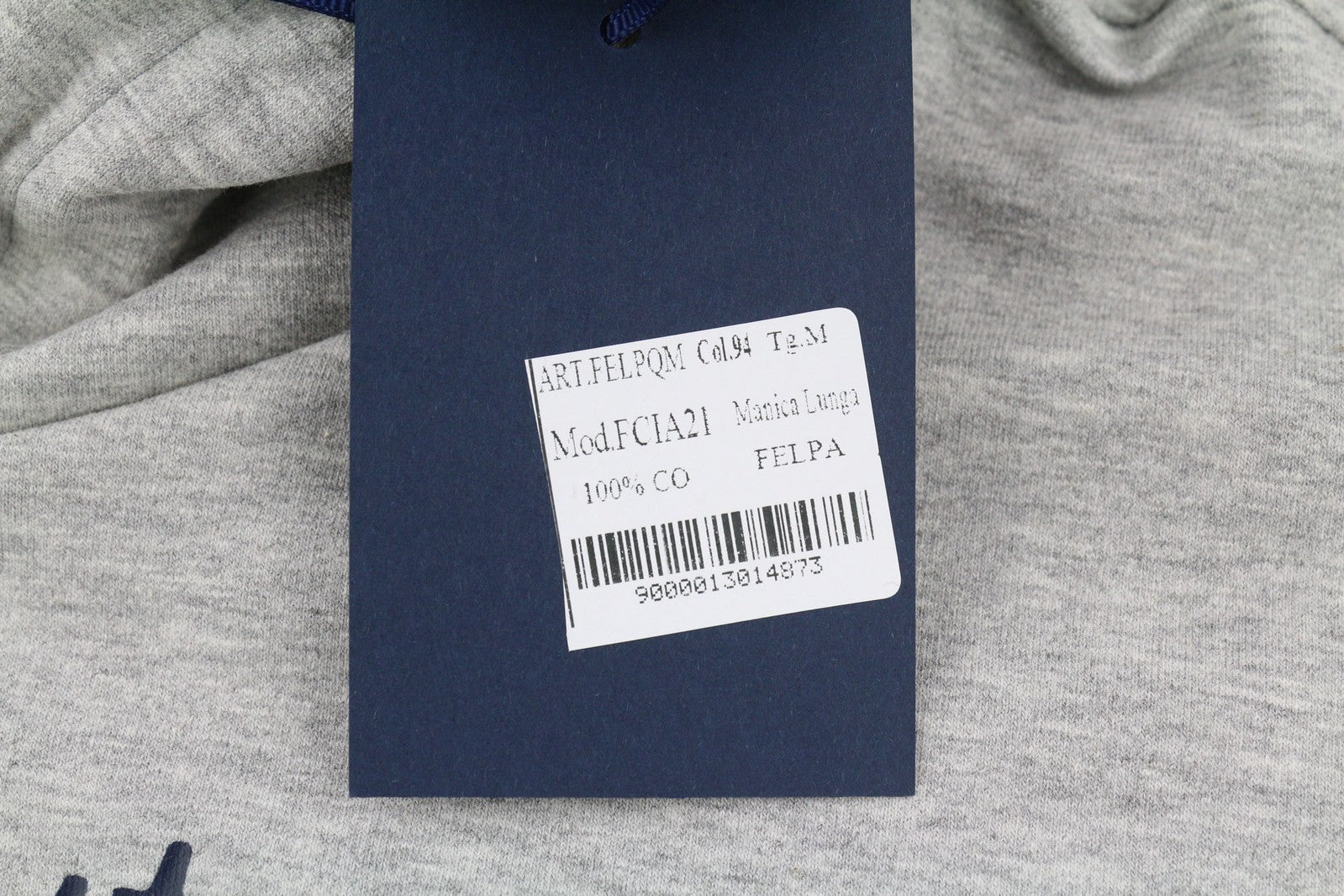 AQUASCUTUM FCIA21 Men Hoodie M Melange Grey Kangaroo Pocket Hooded Pullover Logo