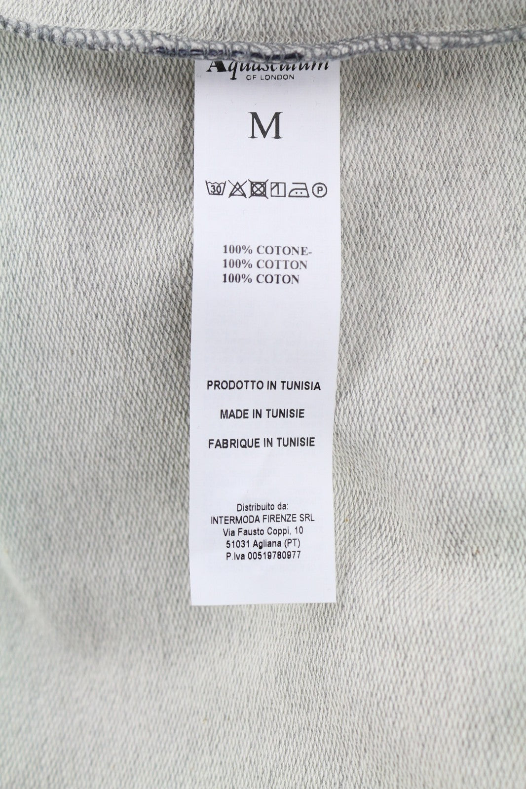 AQUASCUTUM FCIA21 Men Hoodie M Melange Grey Kangaroo Pocket Hooded Pullover Logo