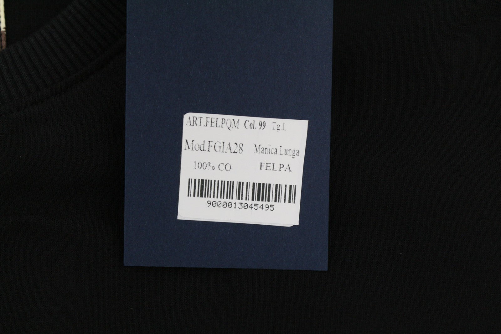 AQUASCUTUM FGIA28 Mens Sweatshirt L Black Crew Pullover Long Sleeve All Seasons