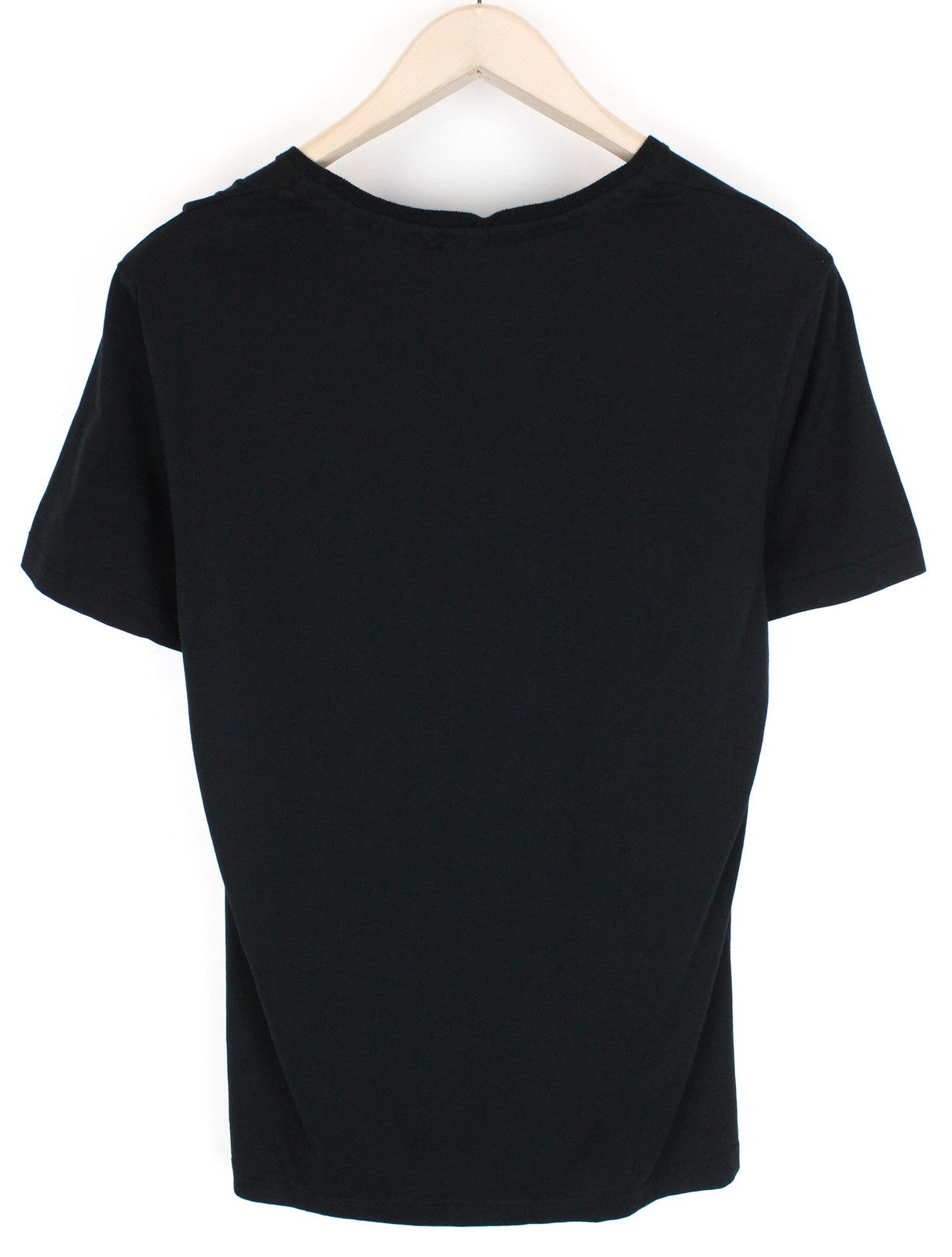 RICHMOND Men's T-Shirt L Black Pure Cotton Lizard King Short Sleeved Summer