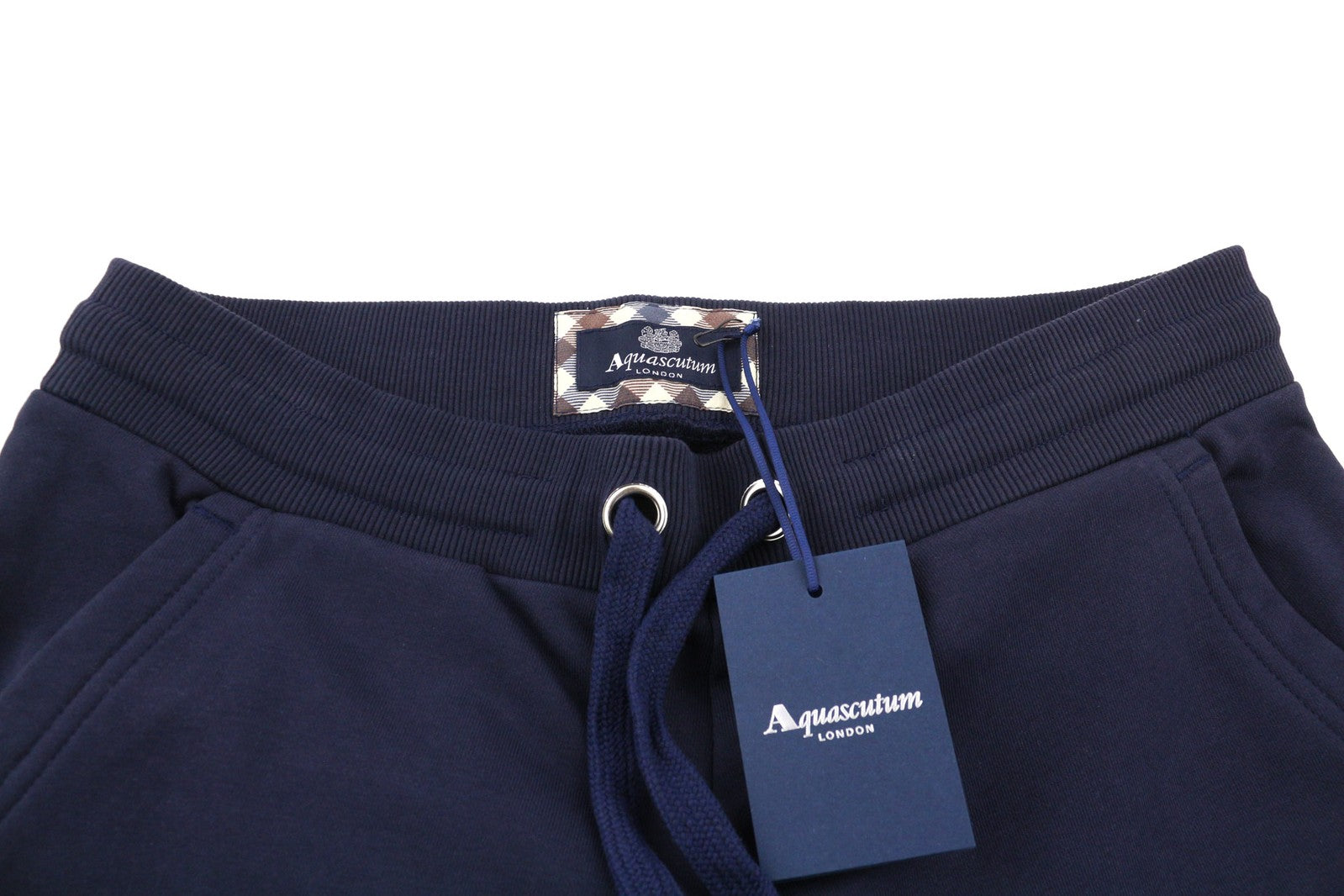 AQUASCUTUM FPIA38 Men Trousers XL Logo Drawstring Waist All Seasons Sweatpants