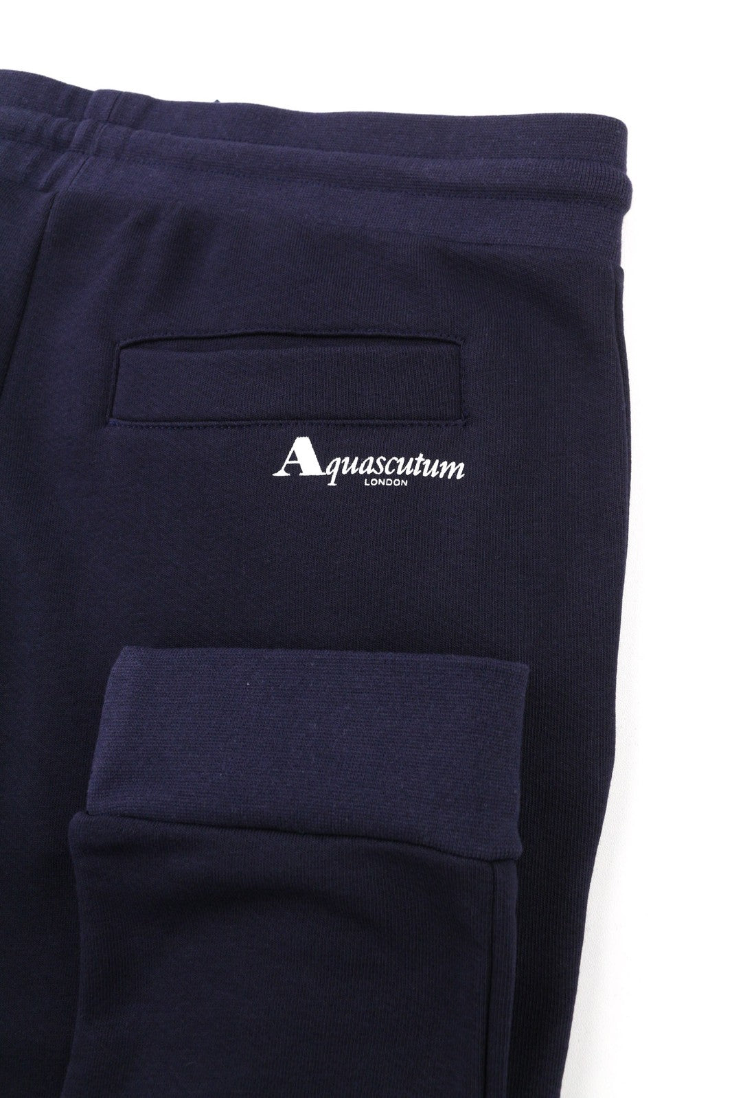 AQUASCUTUM PAAI03 Men Trousers L Logo Drawstring Waist All Seasons Sweatpants