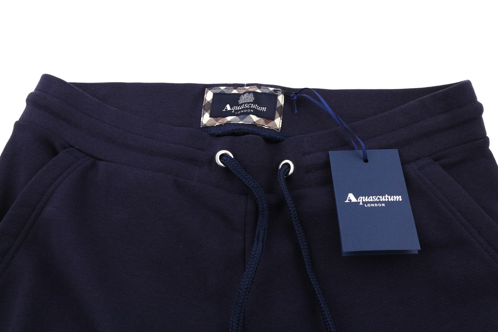 AQUASCUTUM PAAI03 Men Trousers L Logo Drawstring Waist All Seasons Sweatpants