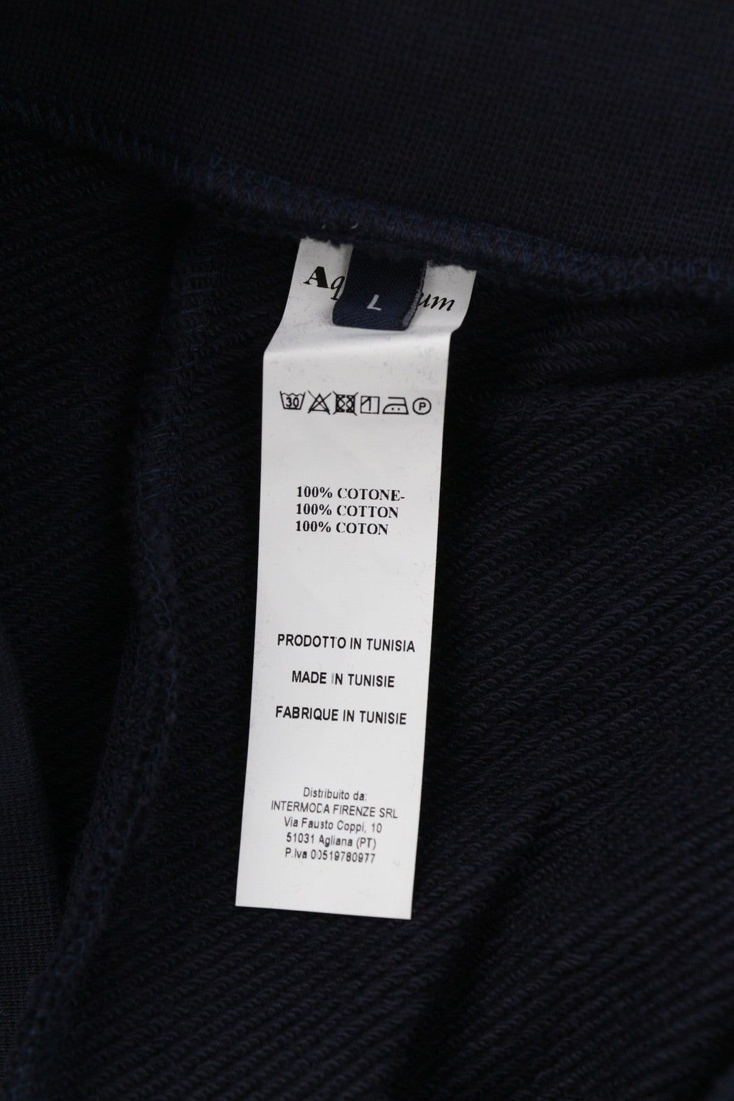 AQUASCUTUM PAAI03 Men Trousers L Logo Drawstring Waist All Seasons Sweatpants