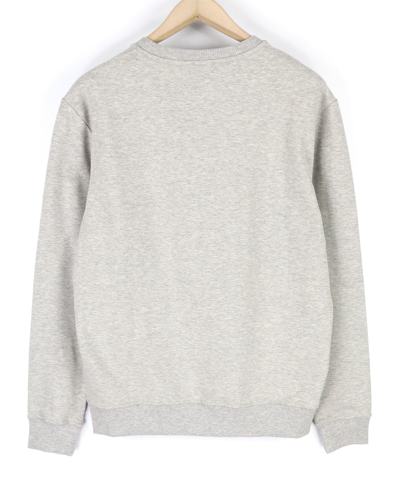 AQUASCUTUM FGIA08 Mens Sweatshirt L Grey Melange Crew Pullover Long Sleeve