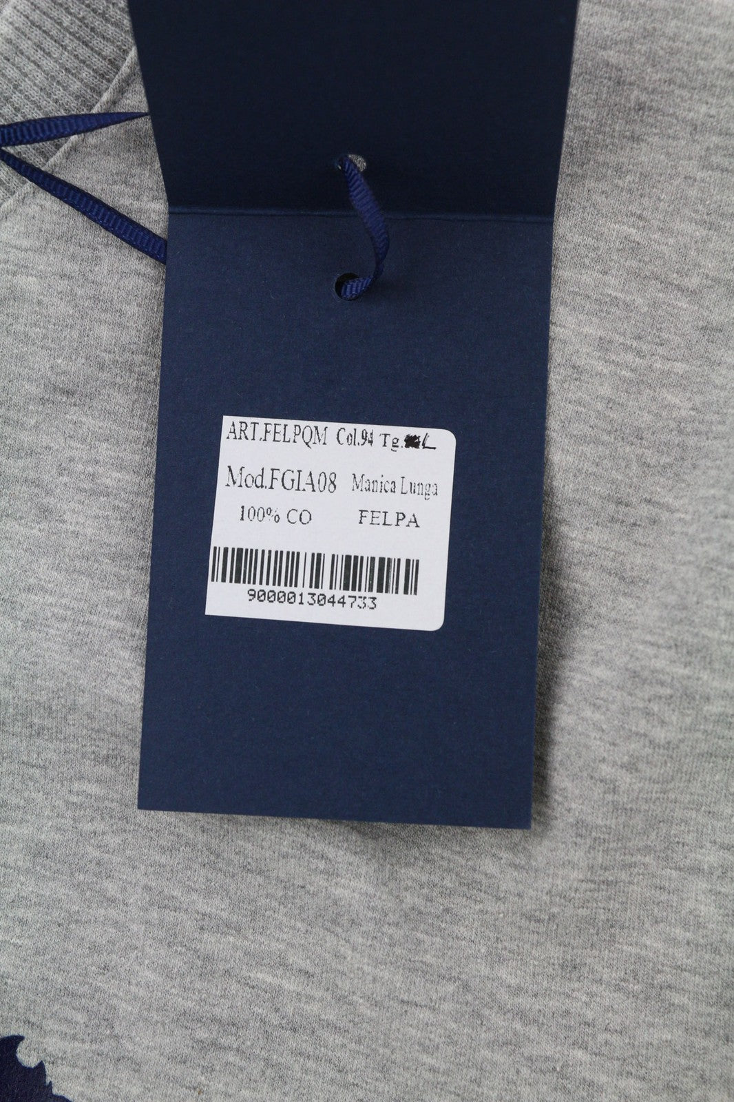 AQUASCUTUM FGIA08 Mens Sweatshirt L Grey Melange Crew Pullover Long Sleeve