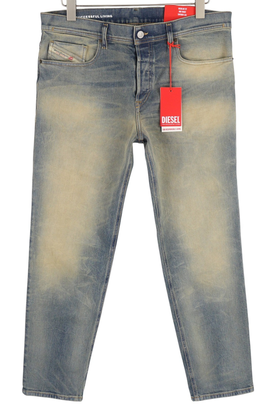 DIESEL 2023 D-Finitive 09H78 Men Jeans W32/L30 Regular  Tapered Blue RRP€295